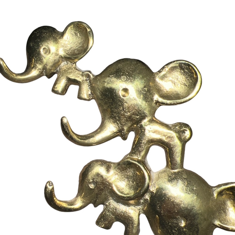 Rare Walter Bosse Brass Elephants Key Hanger Mid Century Key Hooks Austria - Picture 2 of 6